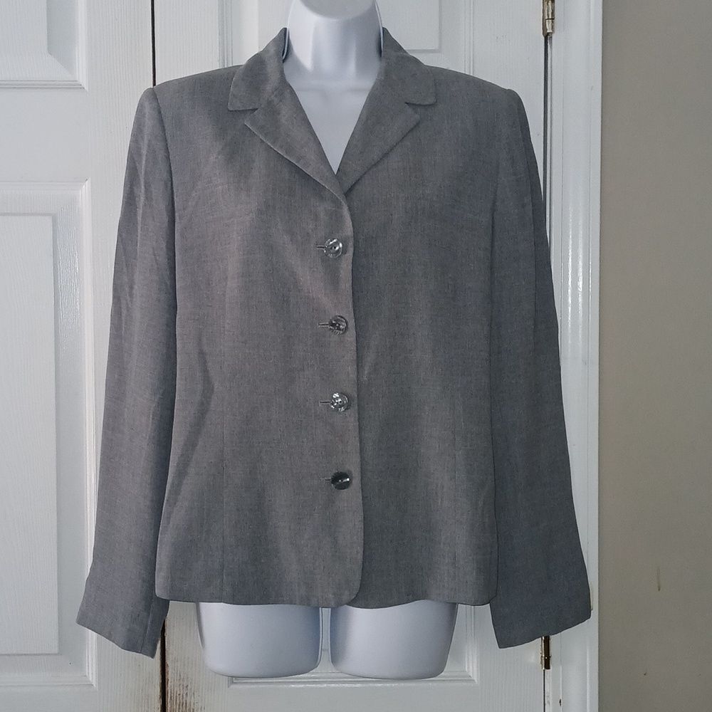 Casual Corner Annex light gray blazer business casual  Sz 14 NWOT